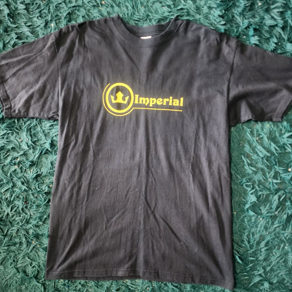 Imperial Drum Co Crown Logo Tee Black Graphic T-Shirt Large